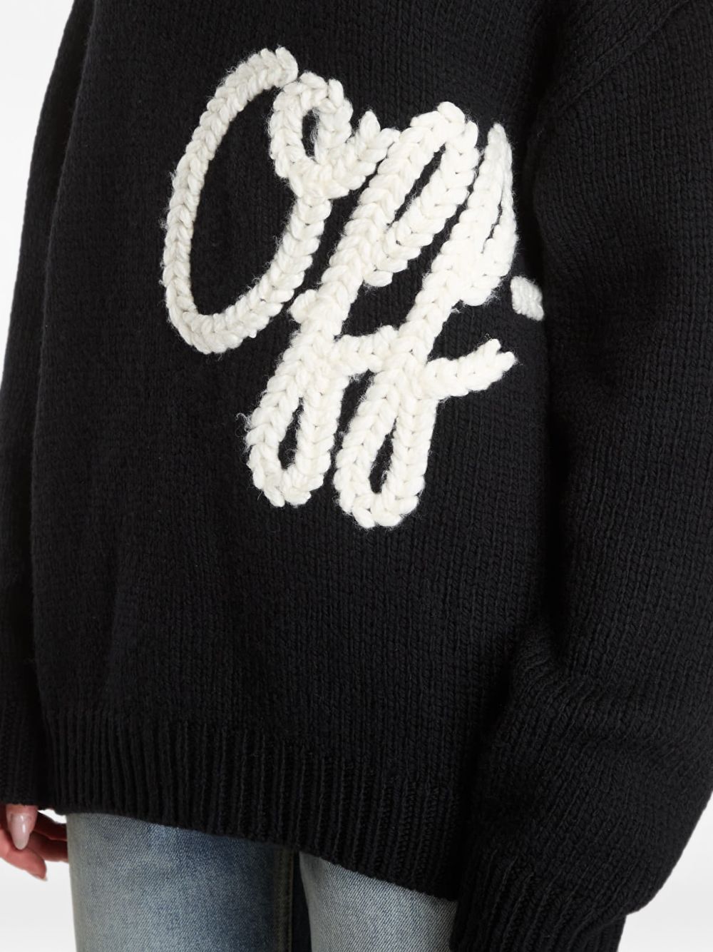 Off-White 44MHE212F26 maglia nera uomo