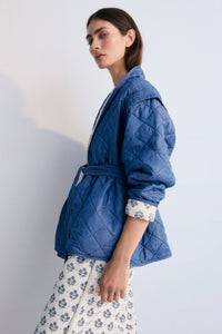 The New Society Eleni giacca reversibile lino fantasia