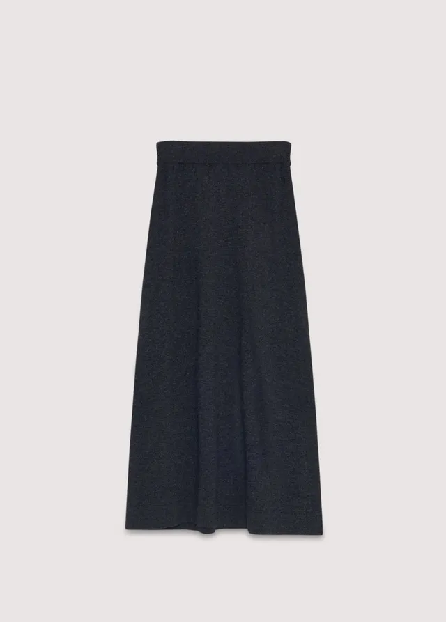 THE NEW SOCIETY Agatha gonna midi grigia cashmere