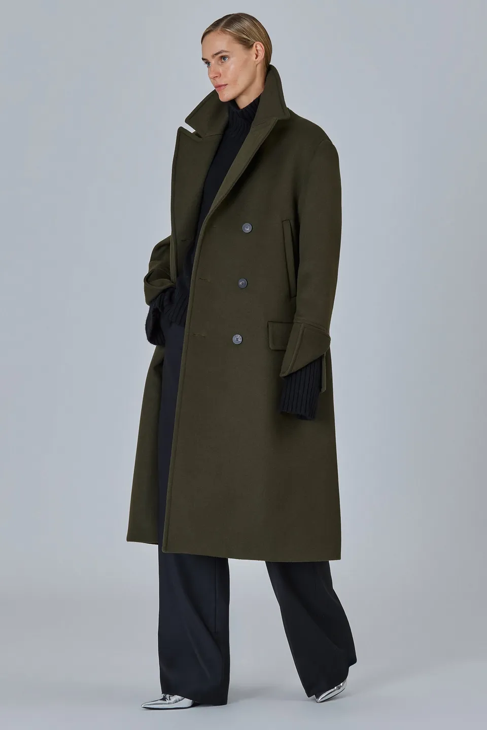 Sa Su Phi Peacoat Cappotto Doppiopetto Cashmere Taglia 38