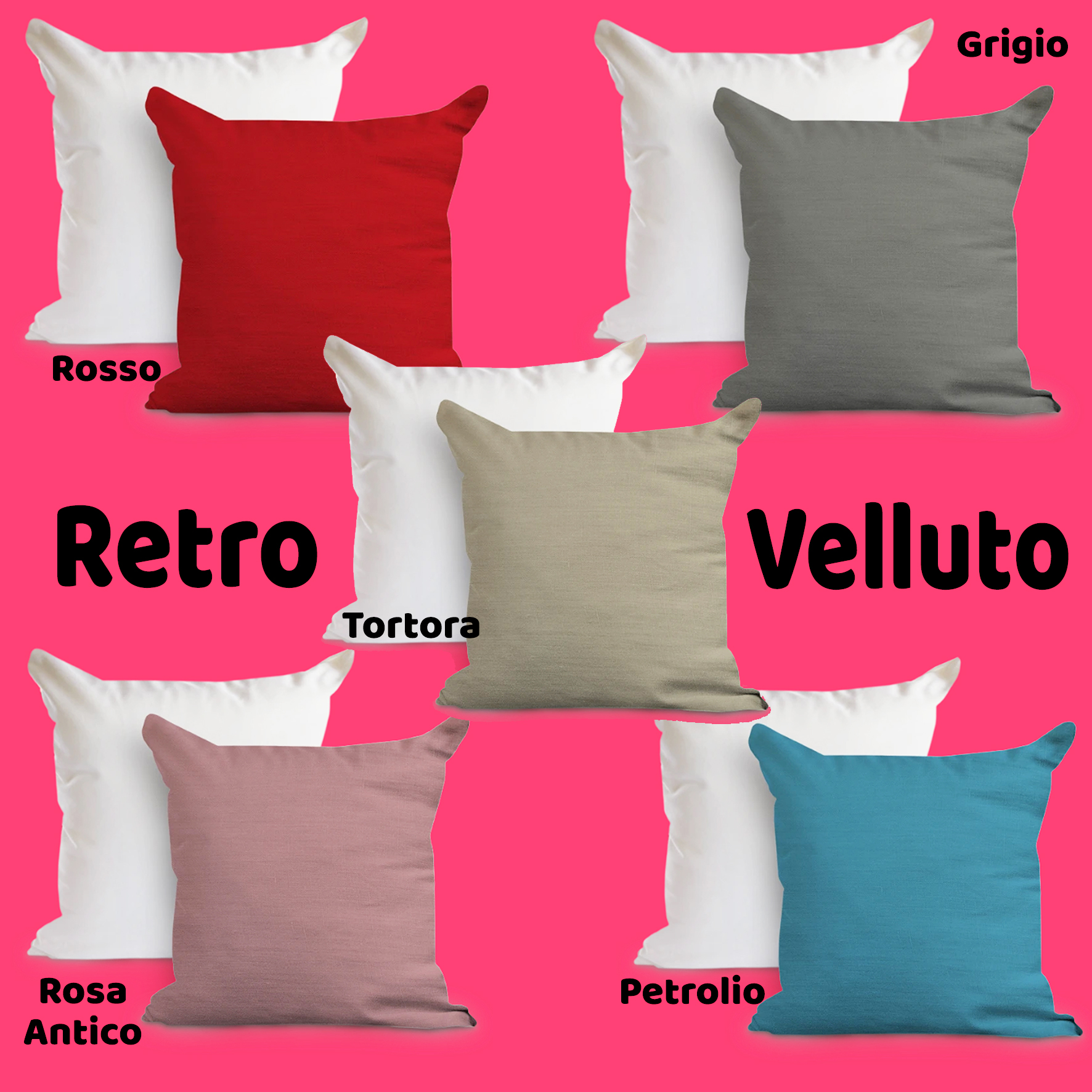 Mr. Gadgets Cuscino Personalizzabile con Foto Retro Colorato