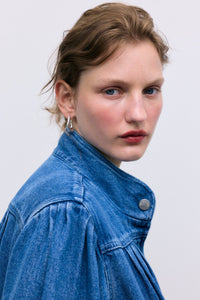 The New Society Tencel giacca donna denim medio tencel