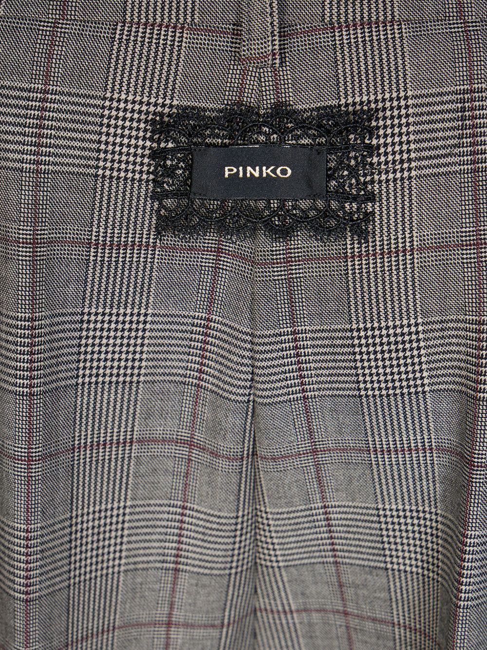Pinko 107264 pantaloni donna beige bordeaux nero