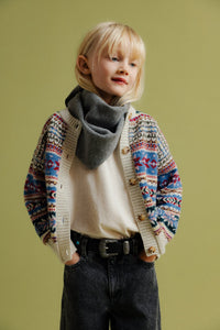 The New Society Caia Cardigan lana jacquard multicolore