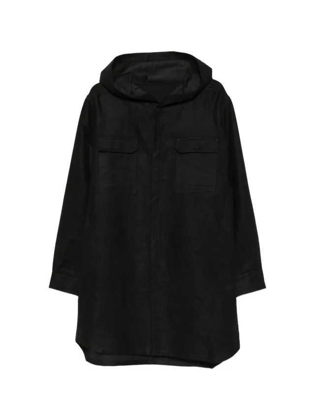 Rick Owens RU02F4297 MOR09 camicia uomo nera