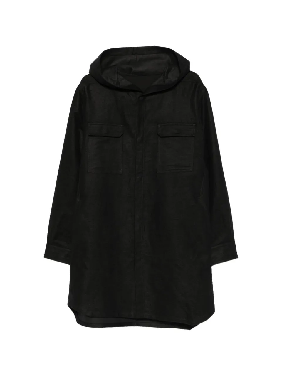 Rick Owens RU02F4297 MOR09 camicia uomo nera