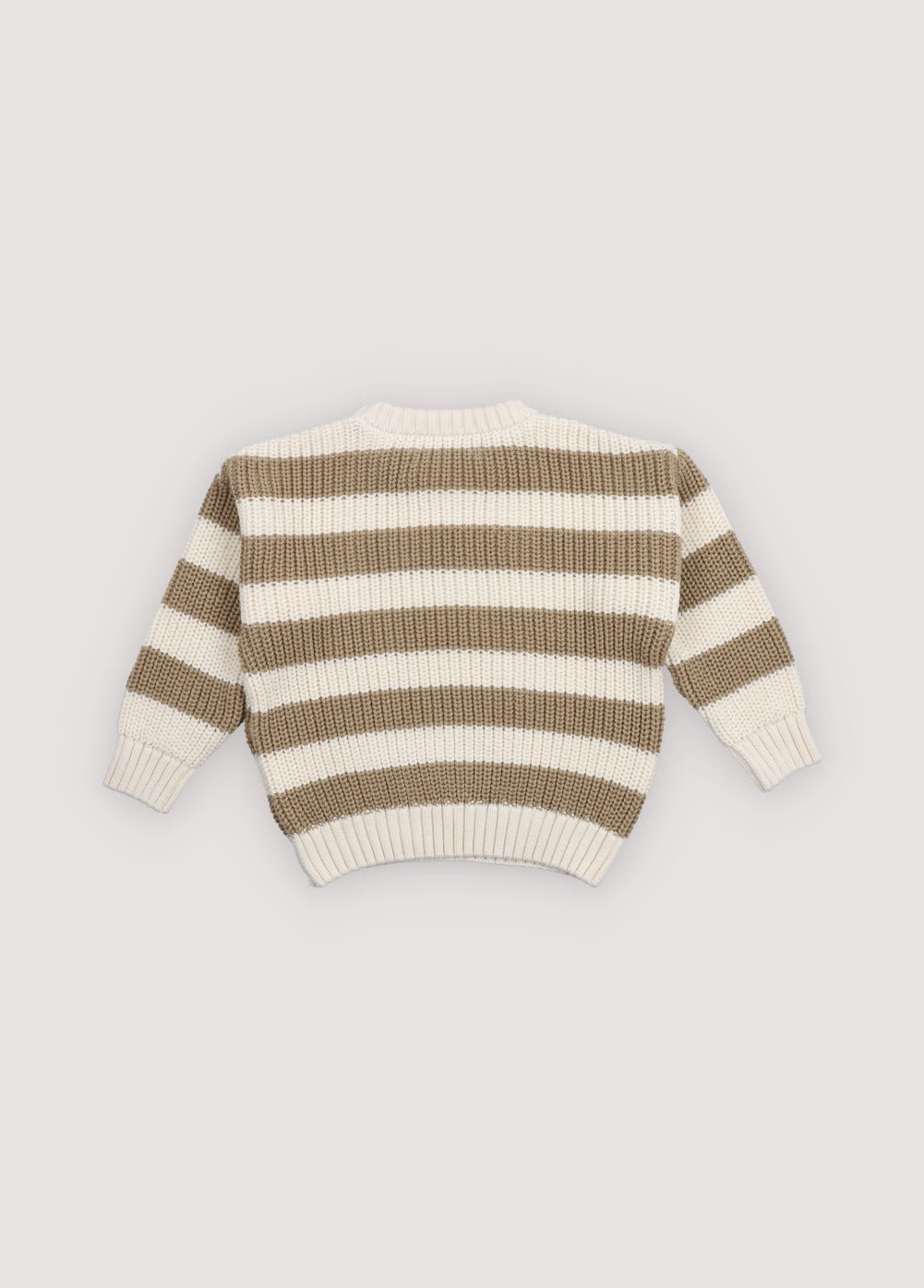 The New Society Lantana maglione Camel Sand righe cotone