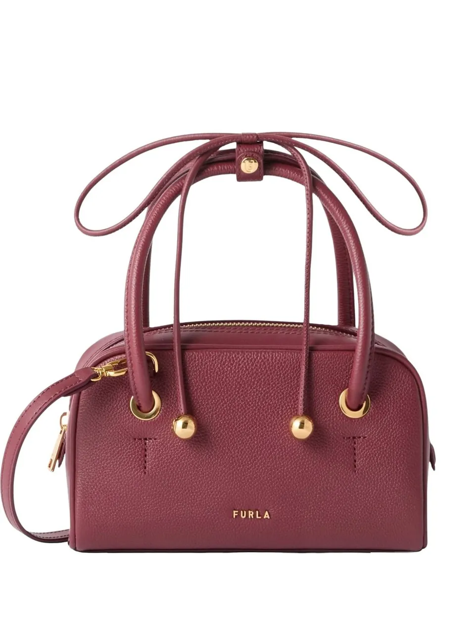Furla WE00915 borsa a mano rossa pelle martellata