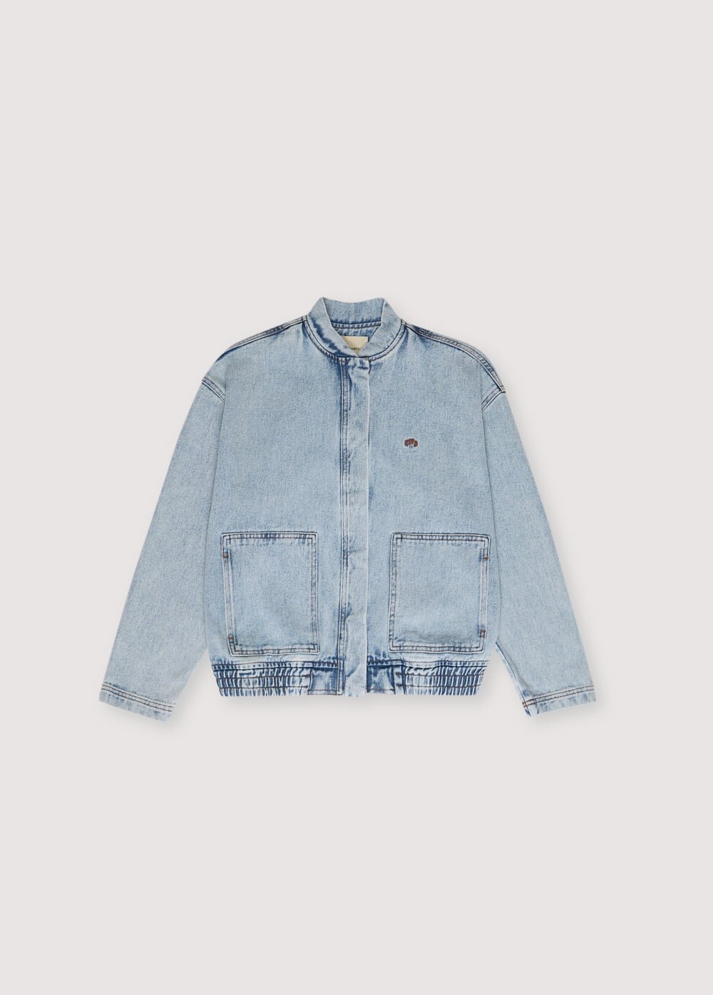 The New Society Chios Teen Bomber giacca 12 anni denim cotone