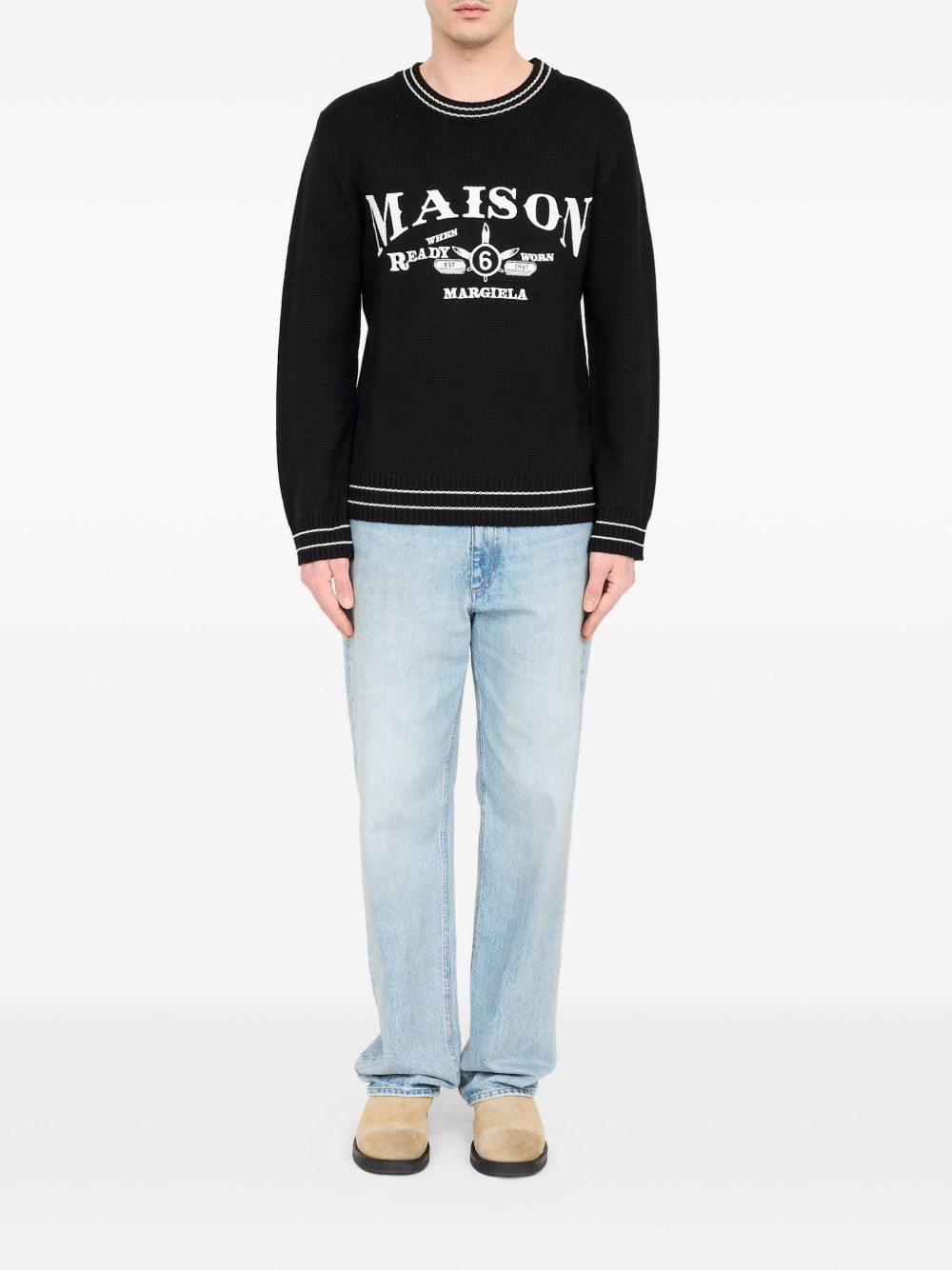MM6 Maison Margiela SH0HL0046 maglia nera uomo