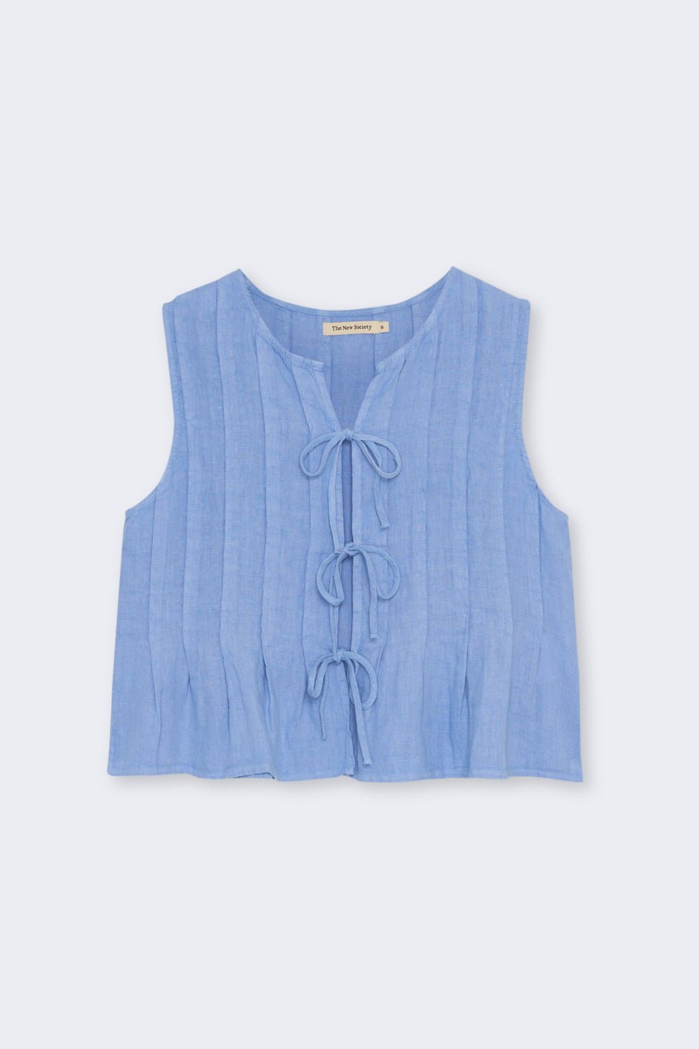 The New Society Melissa camicia lino donna blu vista