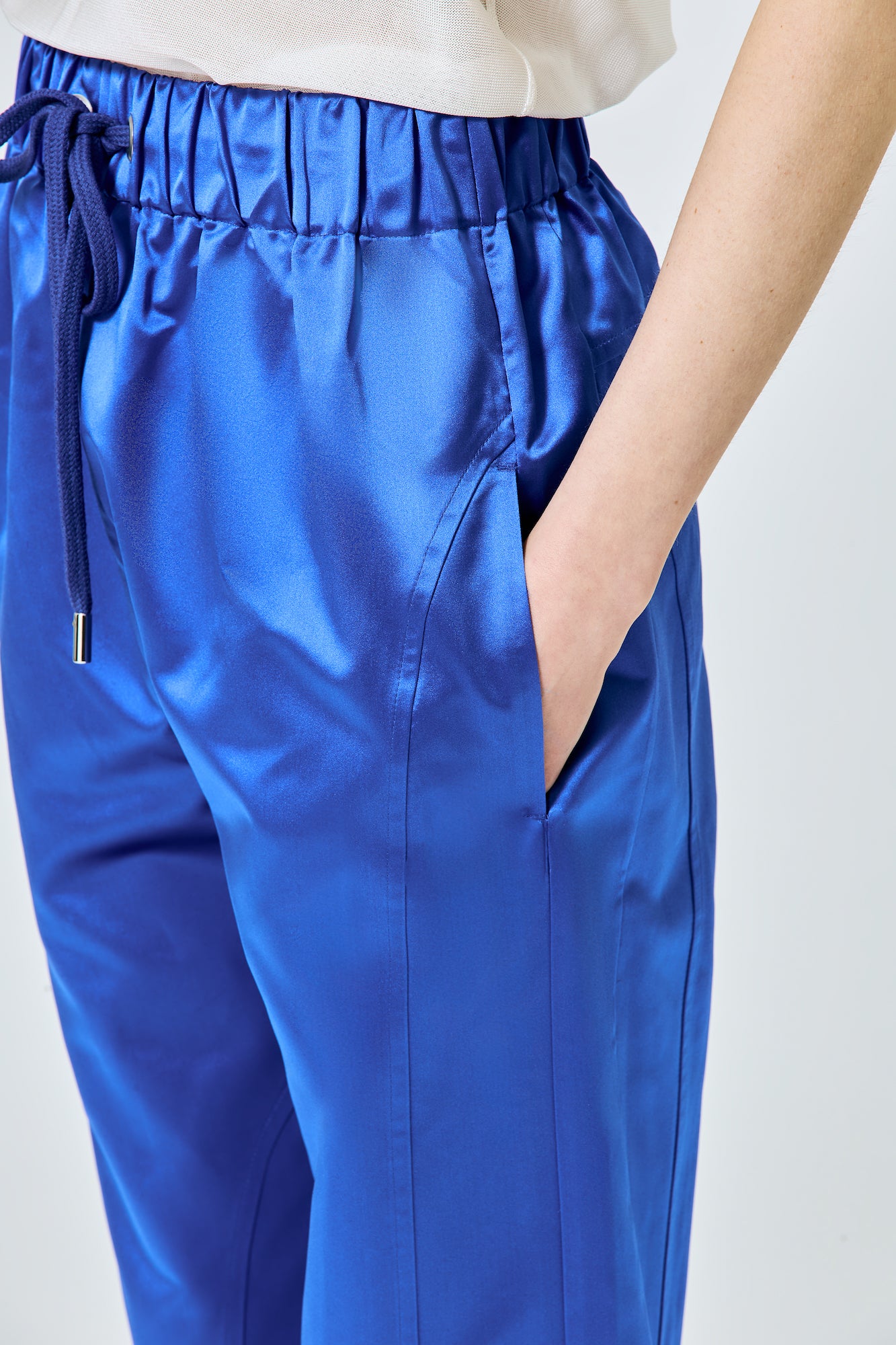 Sa Su Phi Valentina joggers in seta ciano