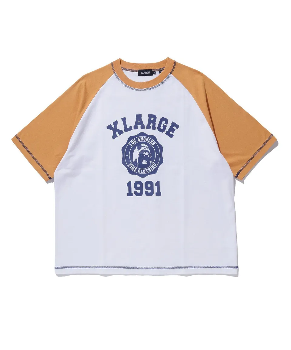 X-Large Color Scheme Stitch Raglan t-shirt cotone
