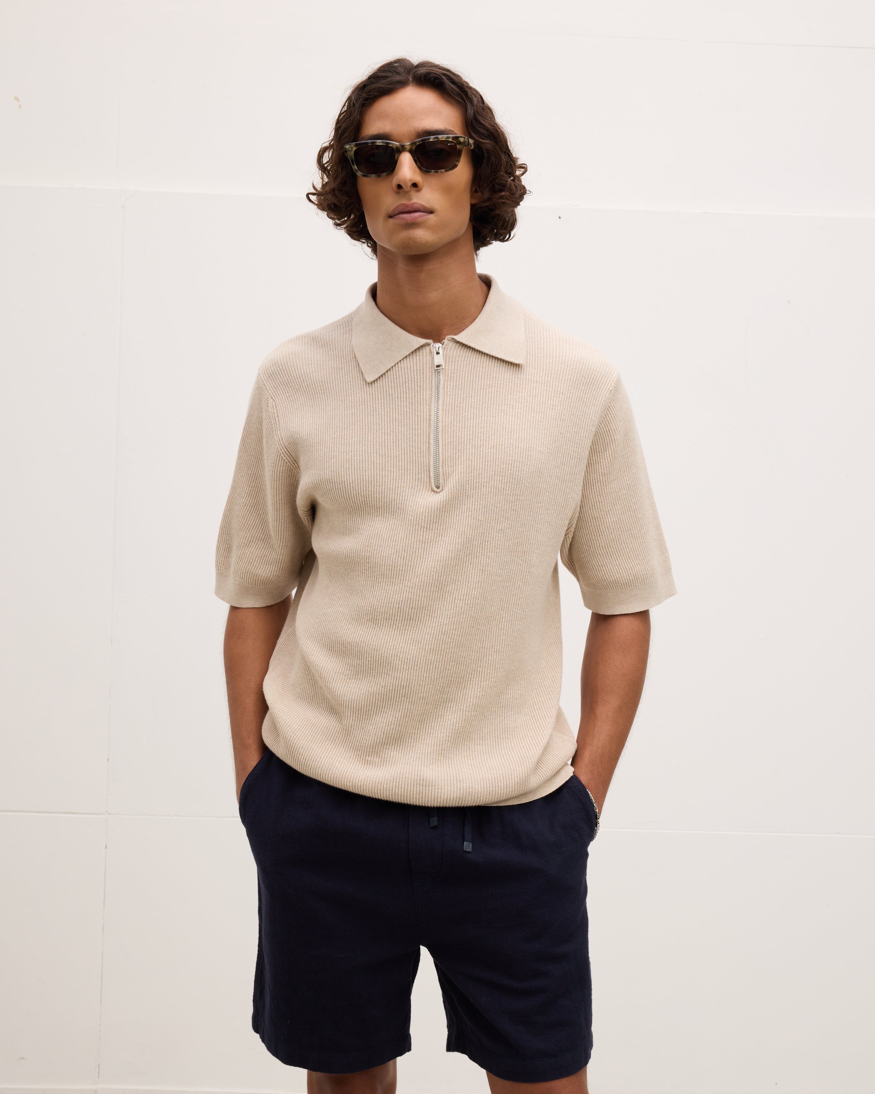 GOODPEOPLE PICA polo maglia cotone Beige Melange