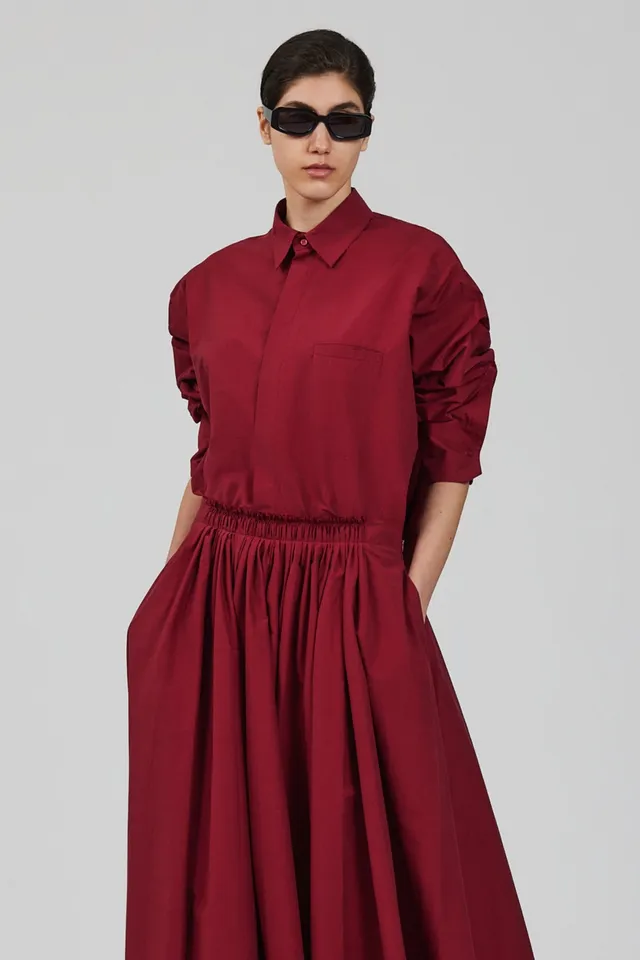 Sa Su Phi Baloon camicia cotone fango