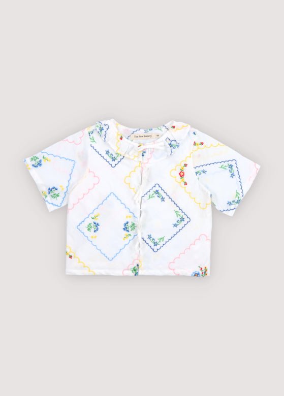 THE NEW SOCIETY Jacinthe camicia baby ricamo multicolor cotone