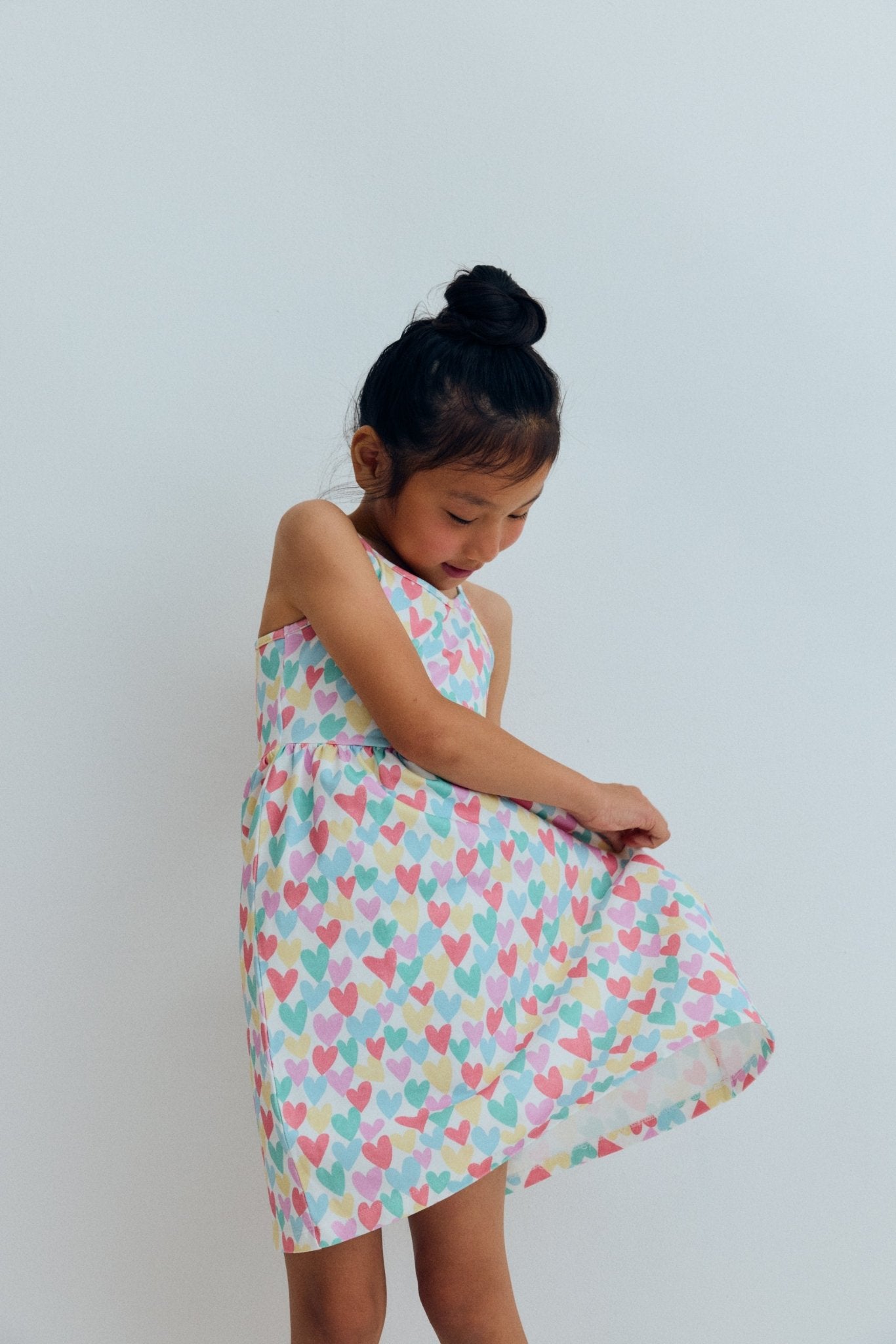THE NEW SOCIETY Anis Vestito Bambina Cotone Cuori