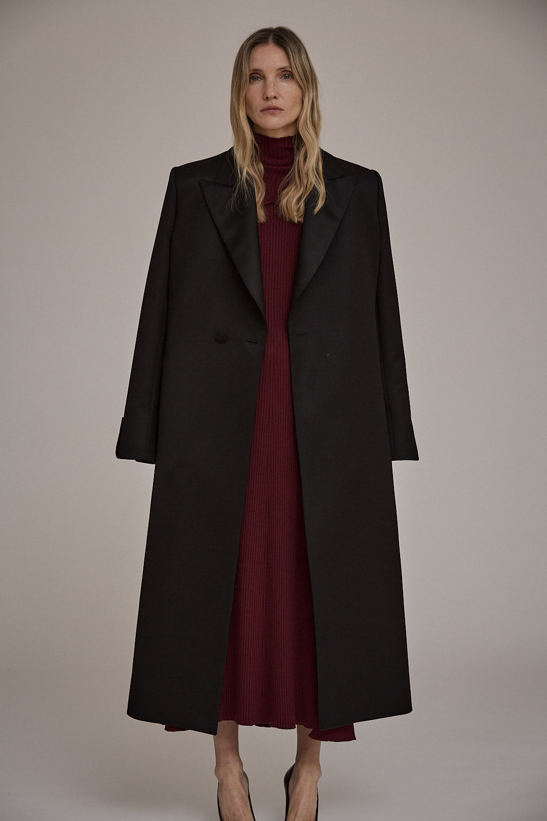 Sa Su Phi Benni cappotto tuxedo lana nero
