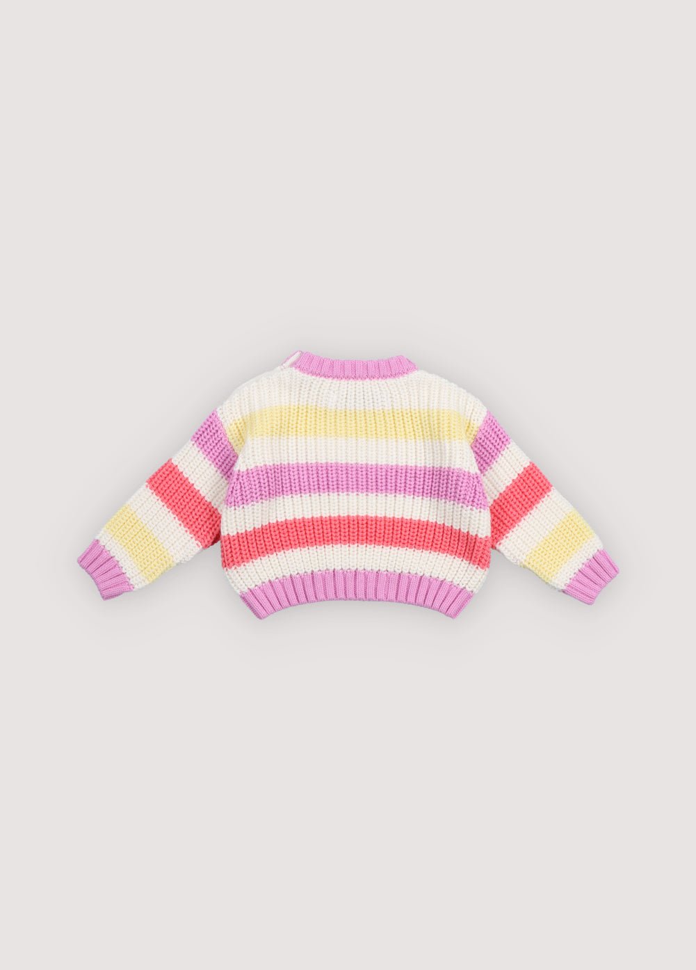 The New Society Celosia maglioncino baby righe rosa 6 mesi cotone
