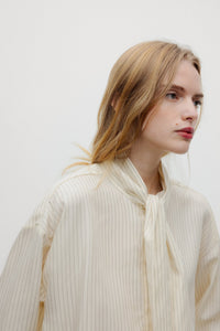 The New Society Meadow camicia donna righe in tencel