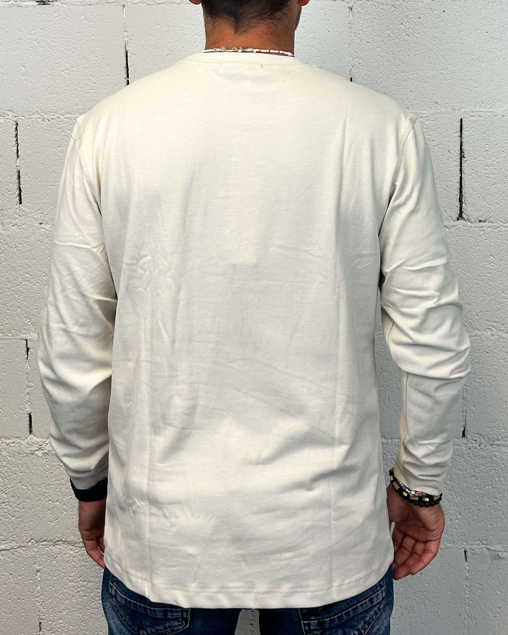 ONLYONE Gianni Lupo t-shirt manica lunga beige
