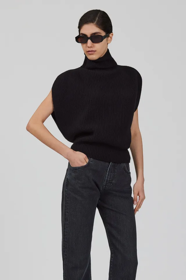 Sa Su Phi maglia smanicata cashmere avorio