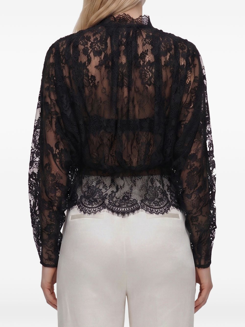 Self-Portrait AW26-009TC blusa nera 10