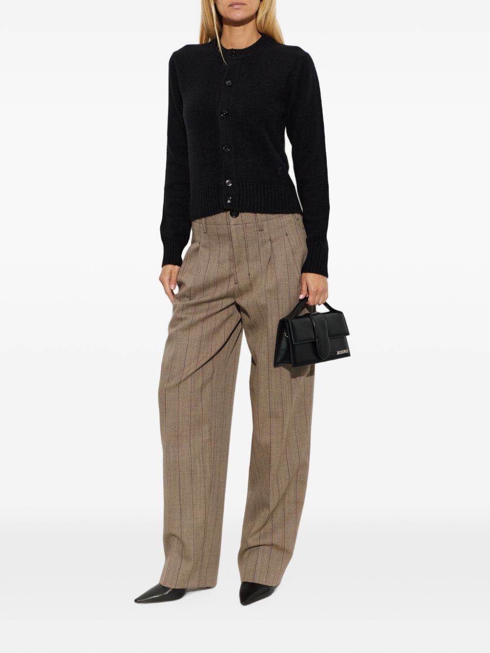 AMI FKC364 cardigan donna nero