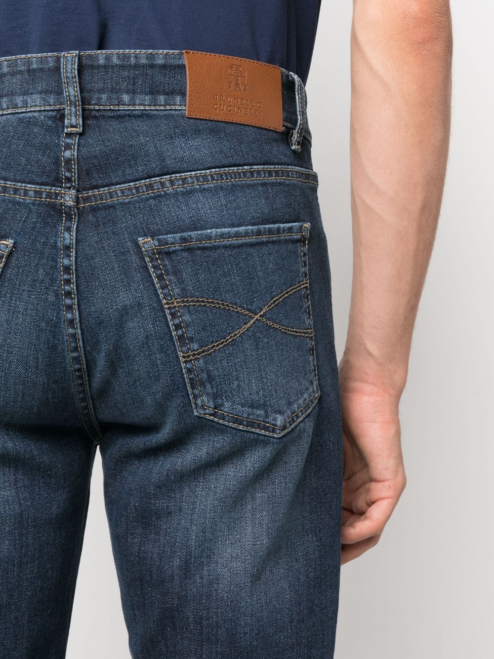 Brunello Cucinelli M283PD3210 jeans denim scuro uomo