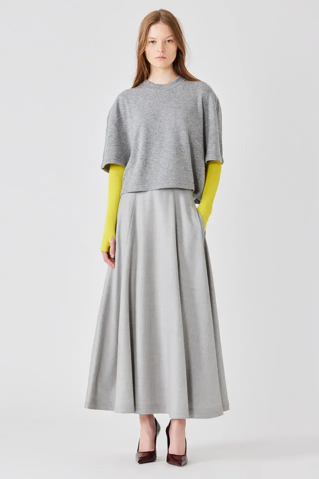 Sa Su Phi T-shirt corta cashmere grigia