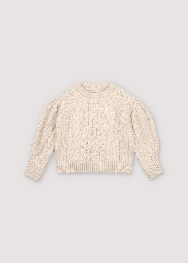 The New Society Tibet maglione bambina Vanilla Cream lana