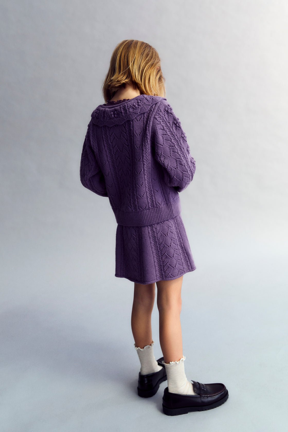 The New Society Lila gonna bambina Grape Bliss lana riciclata