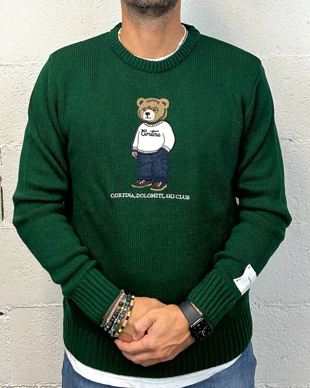 ONLYONE SUPERCULTURE Bear Cortina pullover bosco