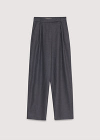 The New Society Dione pantaloni donna lana grigio pieghe
