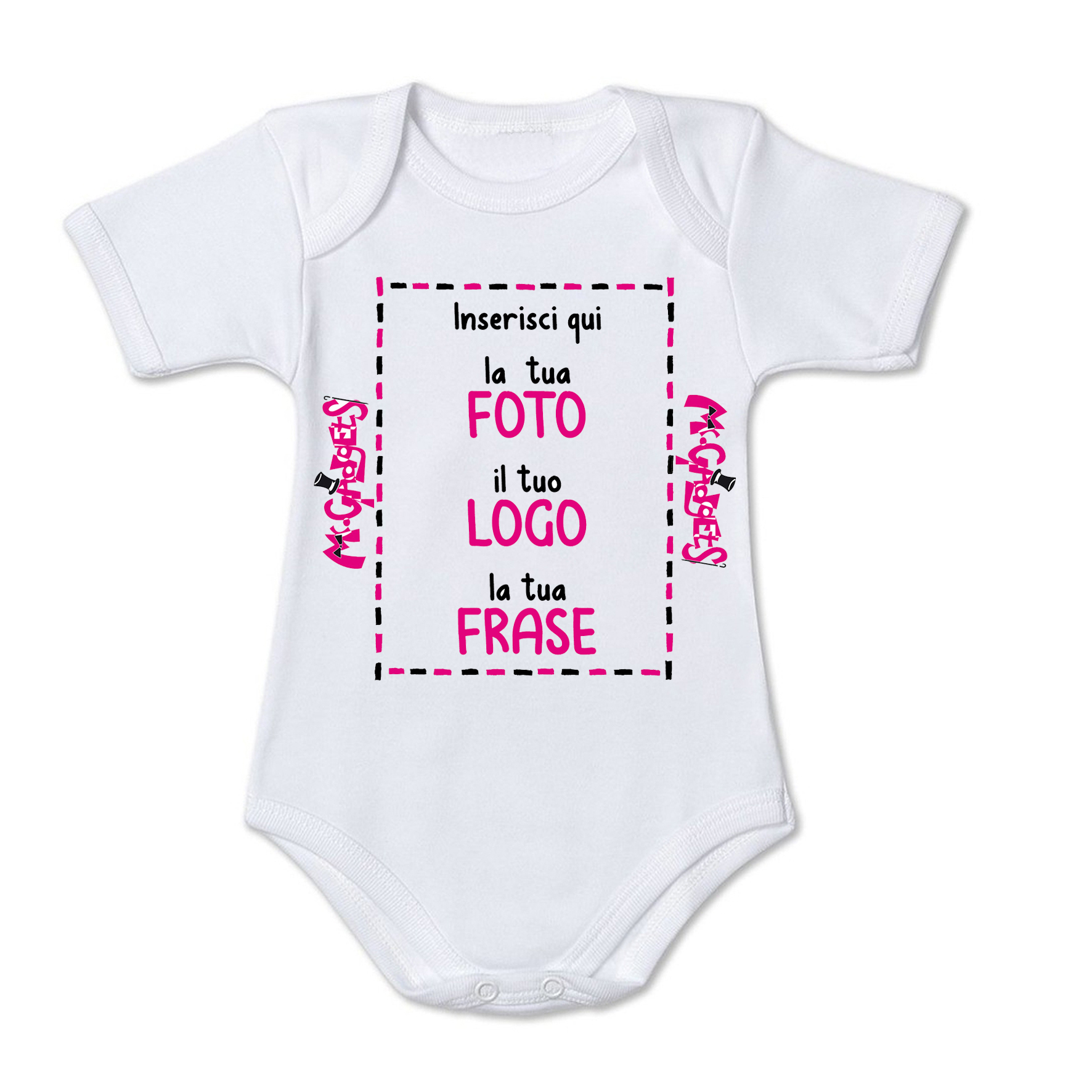 Mr. Gadgets body neonato personalizzabile in cotone