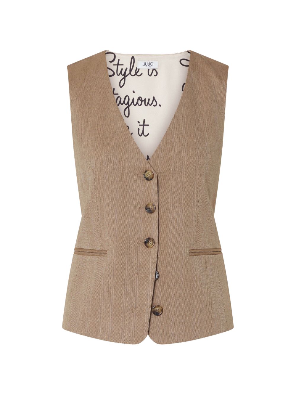 Liu Jo White WF6213T732A gilet camel