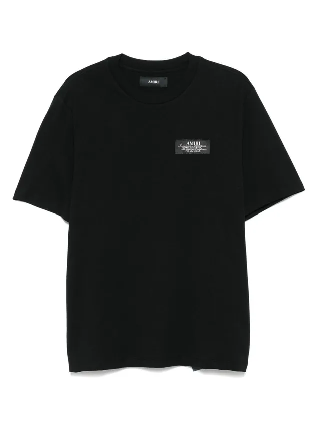 Amiri AMJYTE1198 t-shirt nera logo uomo cotone