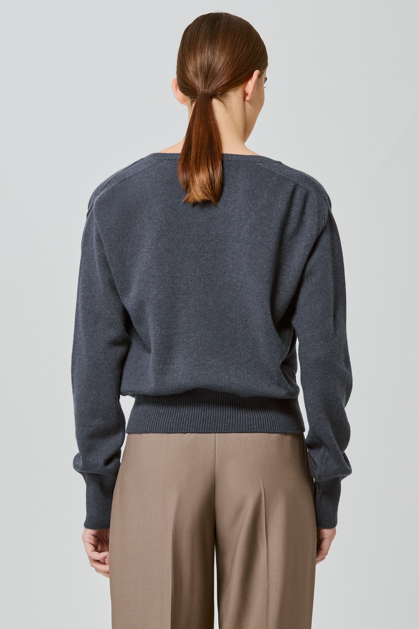 Sa Su Phi maglione scollo V cashmere blu scuro