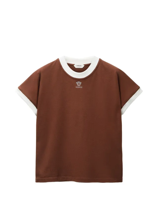 Versace 1024824 t-shirt moka white uomo