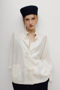 The New Society River camicia bianca tencel