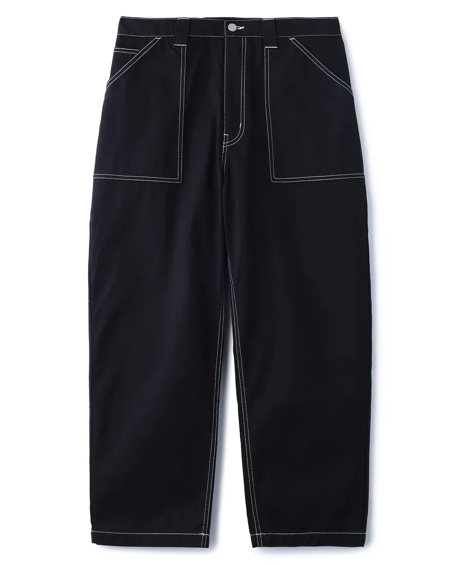X-Large Stitched Work pantaloni da lavoro neri cotone