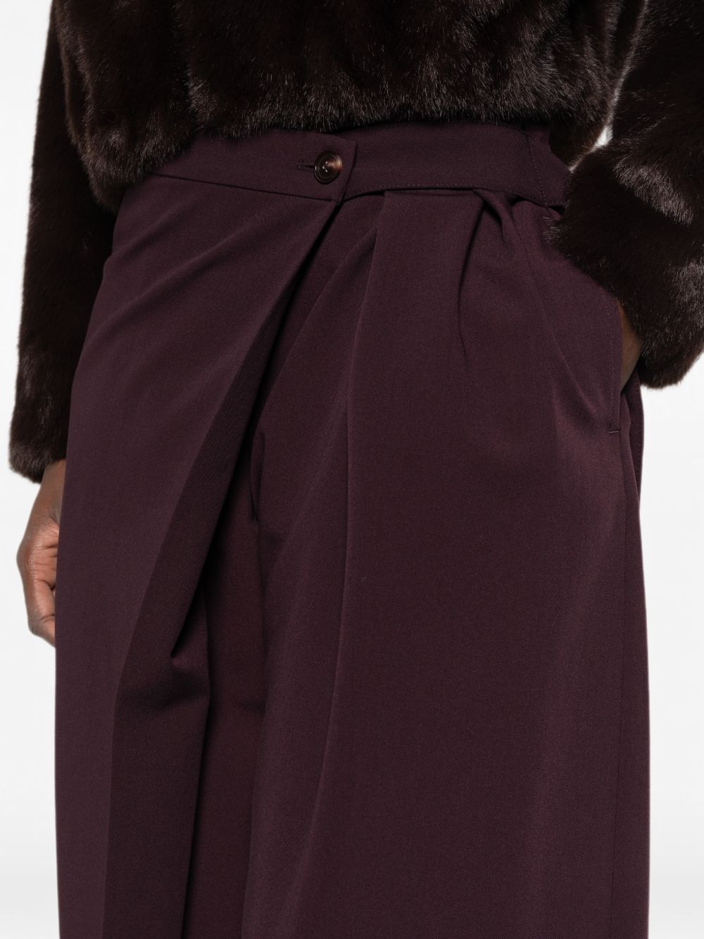 Pinko 105570 pantaloni bordeaux scuro donna