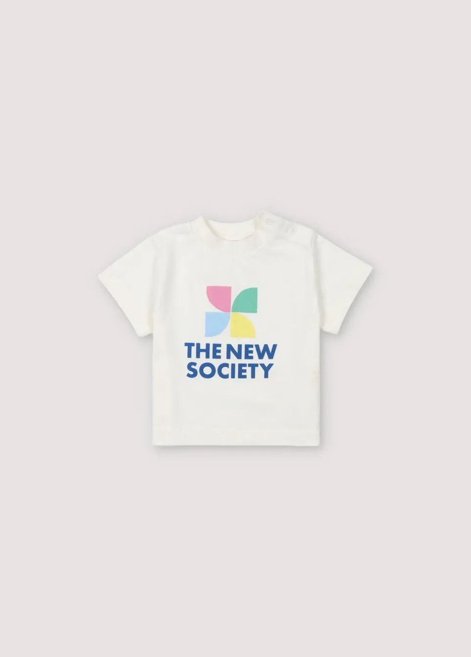 The New Society Mykonos T-Shirt Bimbo Cocco Logo Pastello