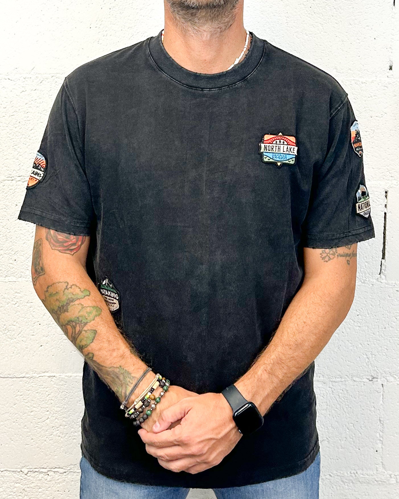 Gianni Lupo Patch Black t-shirt nera regolare