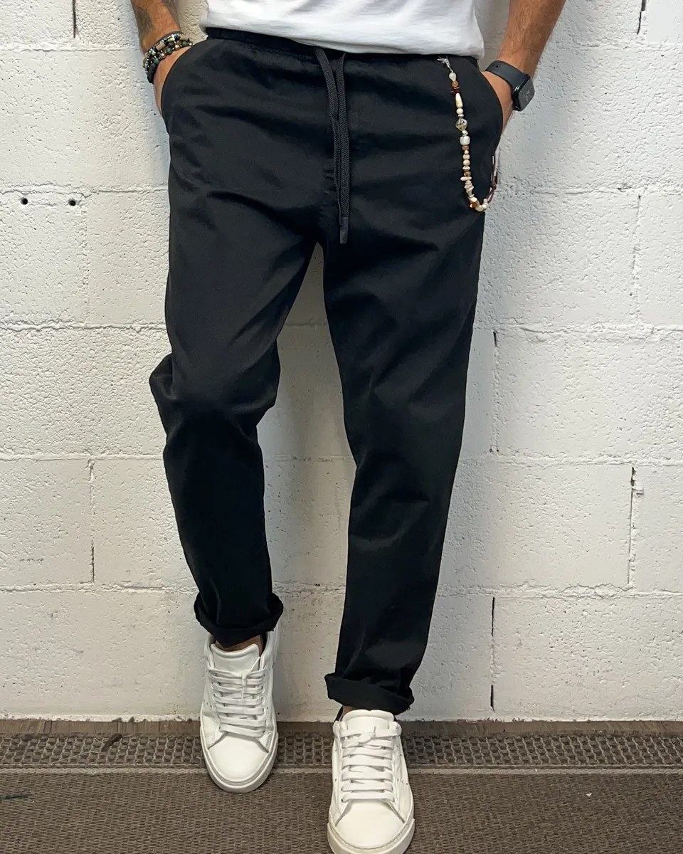 ONLYONE OVER-D Nero pantaloni denim regolari
