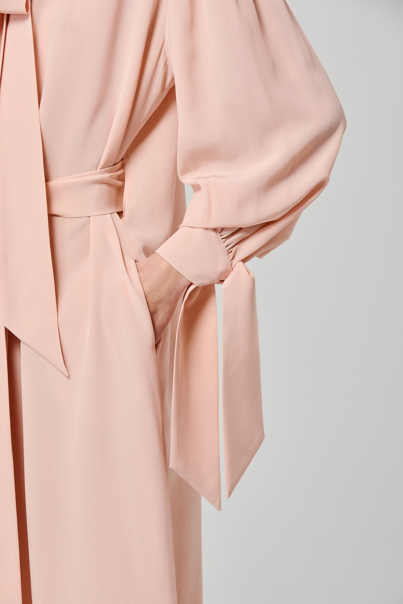 Sa Su Phi Susanna vestito lungo crepe rosa