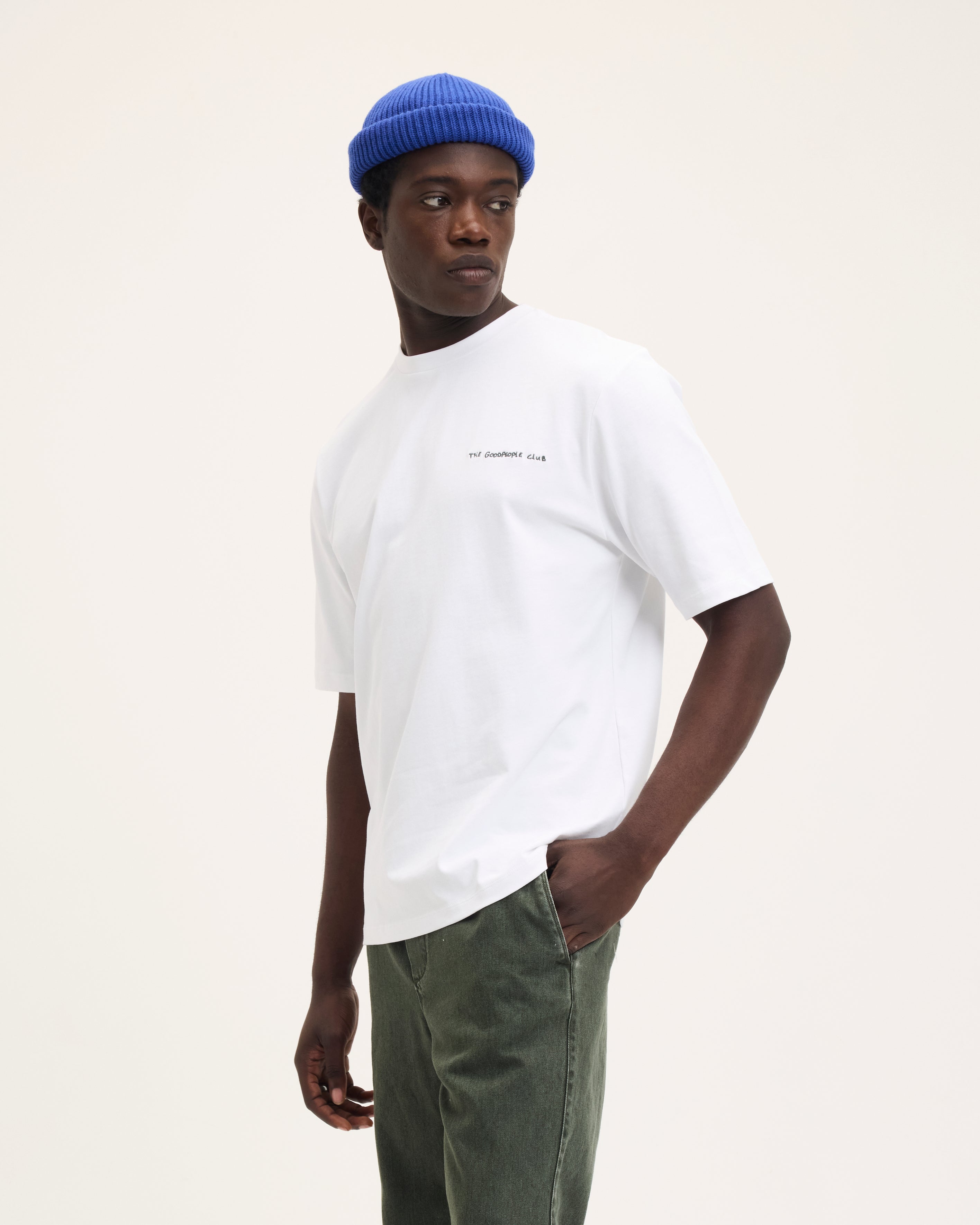 GOODPEOPLE Tphoto t-shirt bianca cotone con stampa
