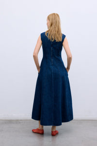 The New Society TNS Denim abito donna indigo denim cotone
