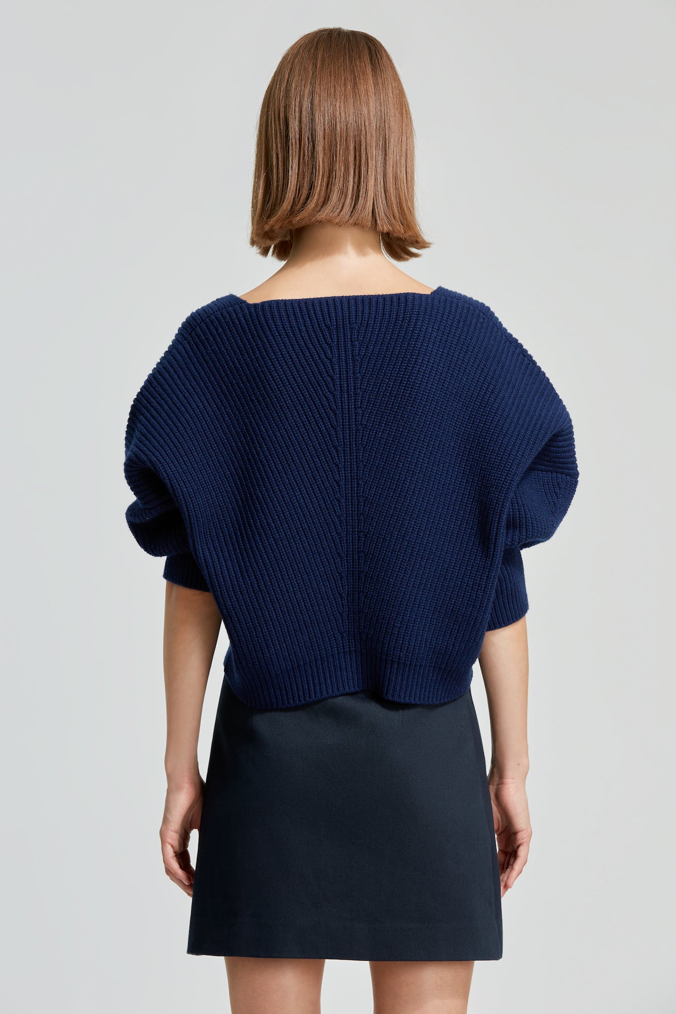 Sa Su Phi Maglia a V maglione navy blu cashmere