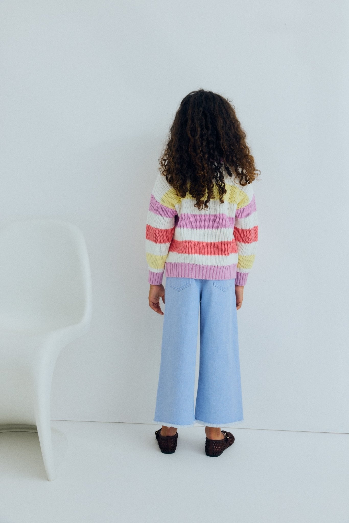 The New Society Lily Pant jeans denim chiaro bambina cotone